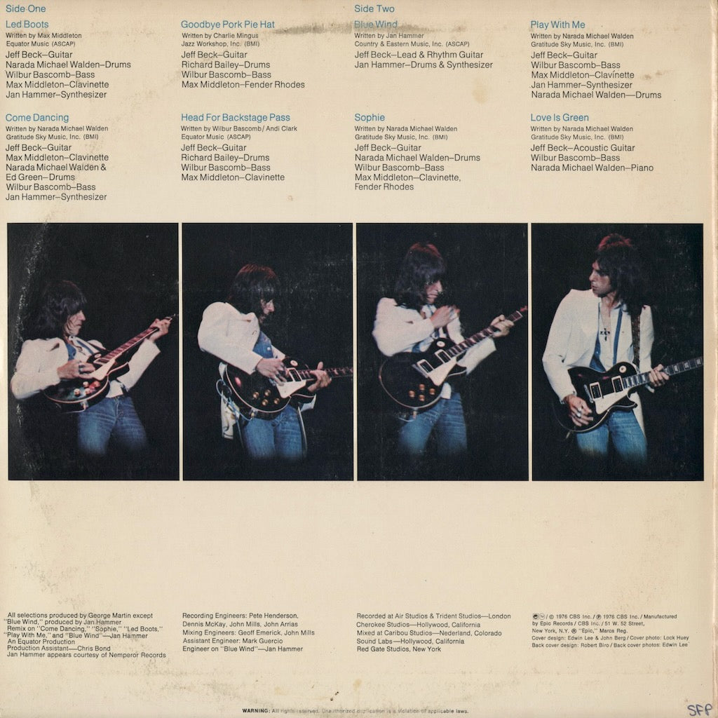 Jeff Beck - Wired (PE 33849) 1976 US Epic｜中古LP