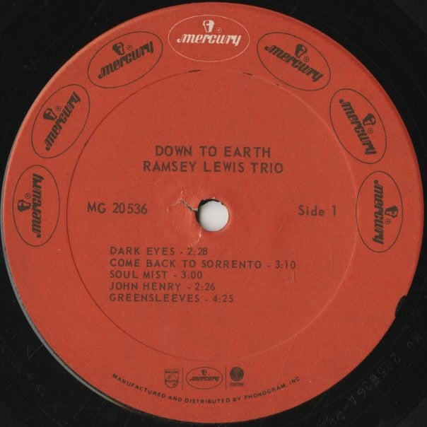 Ramsey Lewis / ラムゼイ・ルイス / Down To Earth (MG 20536)