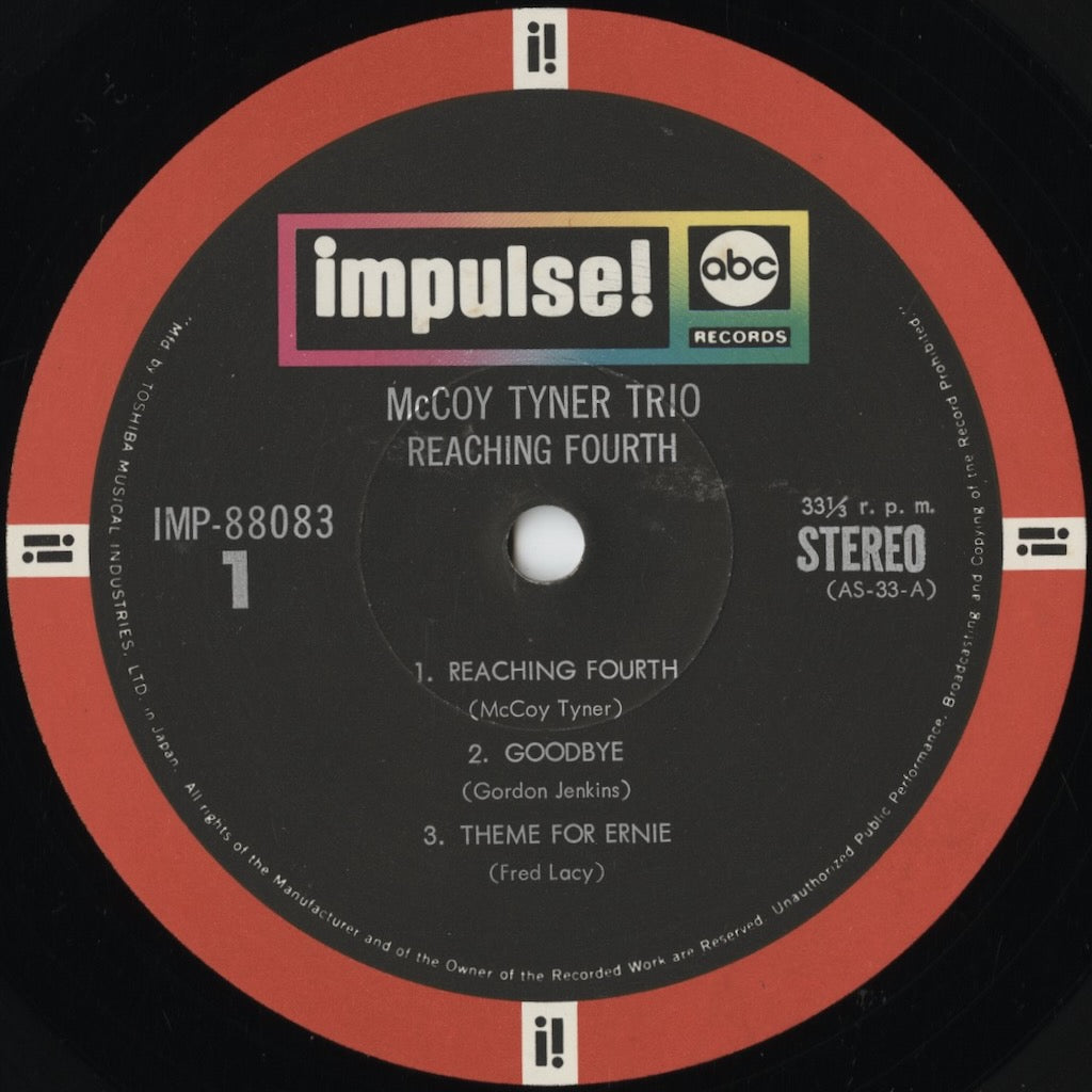 McCoy Tyner - Reaching Fourth (IMP-88083) LP 1972 JPN Impulse｜中古LP