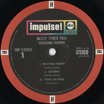 McCoy Tyner - Reaching Fourth (IMP-88083) LP 1972 JPN Impulse｜中古LP