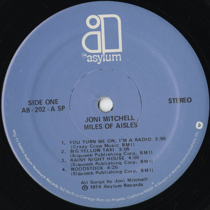 Joni Mitchell - Miles Of Aisles (AB 202) 1976 US Asylum｜中古LP