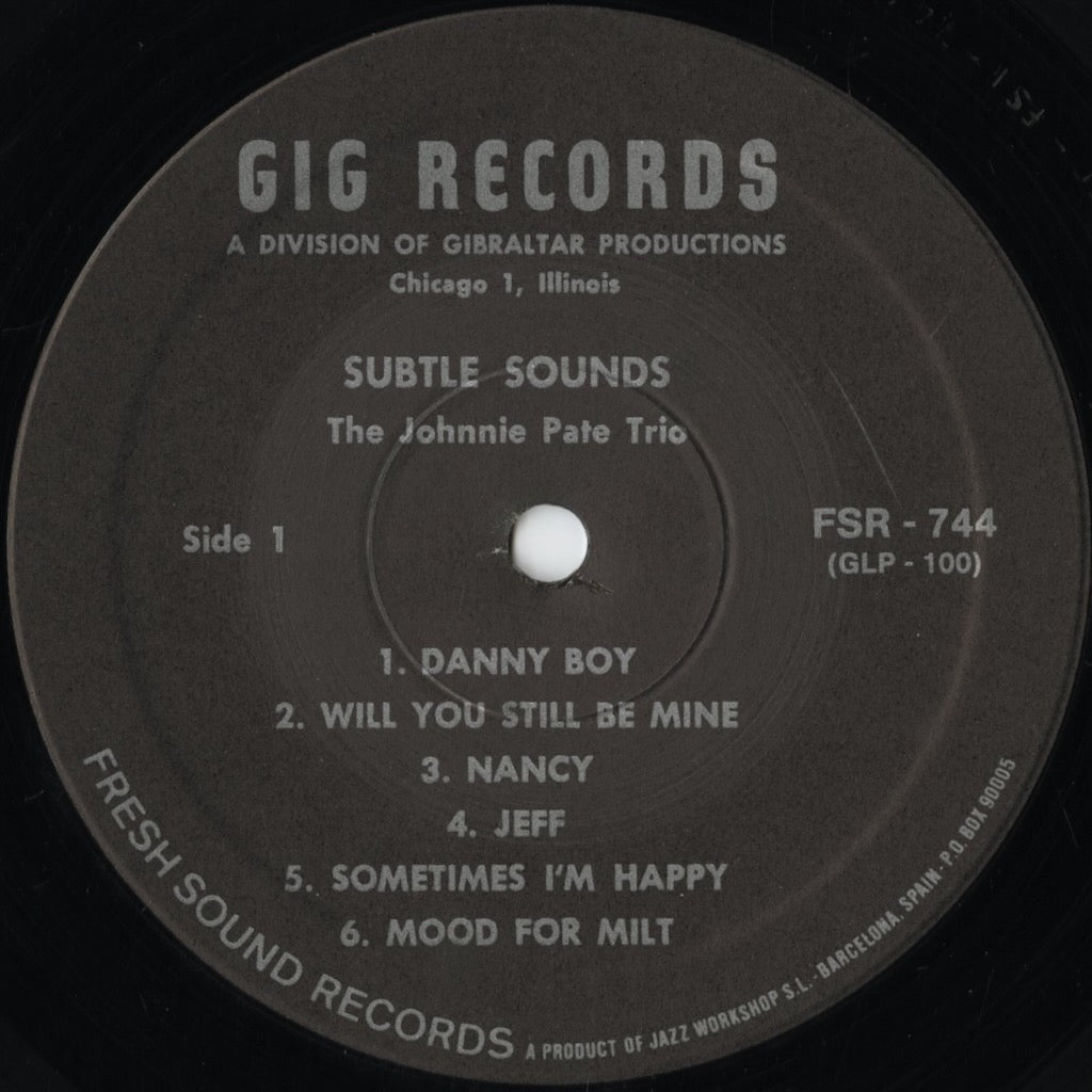 Johnnie Pate / ジョニー・ペイト / Subtle Sounds (FSR-744)