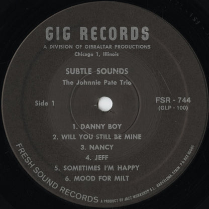 Johnnie Pate / ジョニー・ペイト / Subtle Sounds (FSR-744)