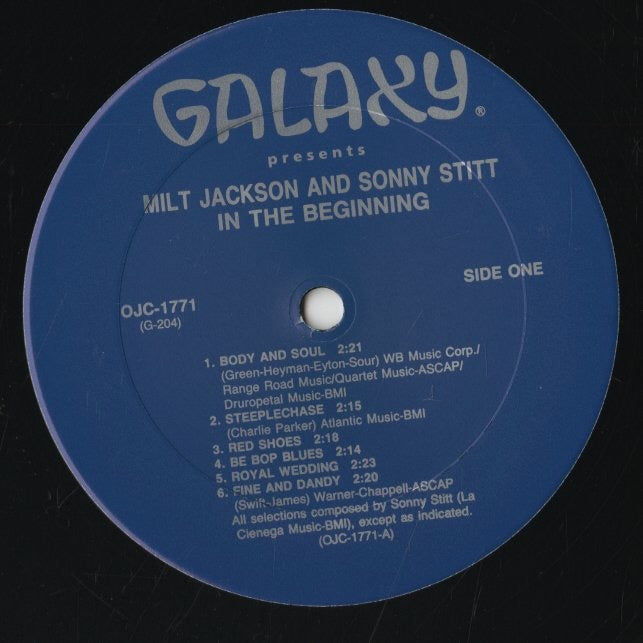 Milt Jackson & Sonny Stitt / ミルト・ジャクソン＆ソニー・スティット / In The Beginning (OJC-1771)