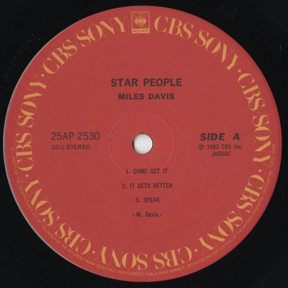 Miles Davis - Star People (25AP 2530) 1983 JPN CBS/Sony｜中古LP
