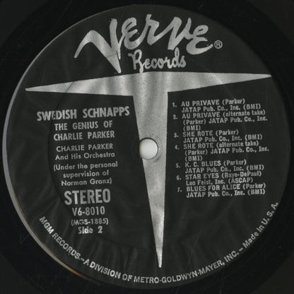 Charlie Parker / チャーリー・パーカー / Swedish Schnapps (V6-8010)