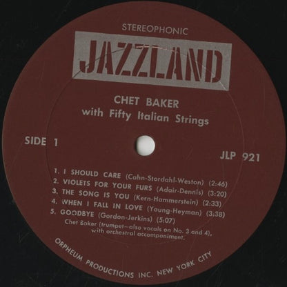 Chet Baker / チェット・ベイカー / Chet Baker With Fifty Italian Strings (JLP 21)