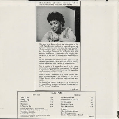 Alma Smith – Dreamin' (VM101) LP 1984 US Valma Music｜中古LP