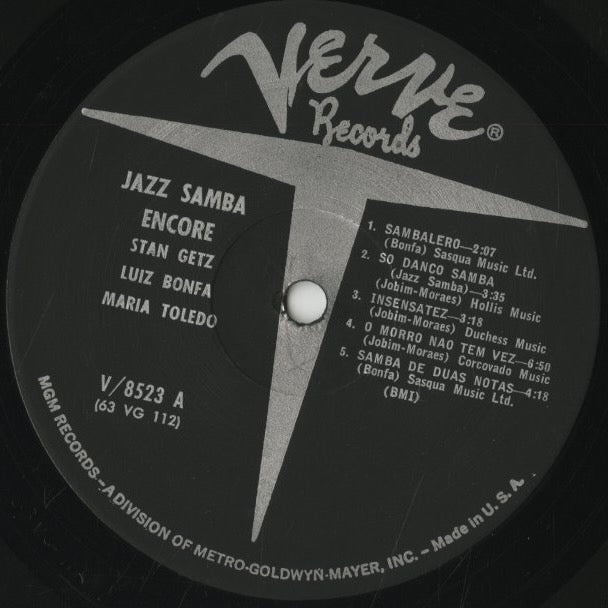 Stan Getz / Luiz Bonfa / スタン・ゲッツ　ルイズ・ボンファ / Jazz Samba Encore! (V-8523)