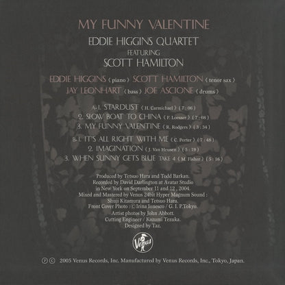 Eddie Higgins - Scott Hamilton / エディ・ヒギンズ / My Funny Valentine Vol.2 (TKJV-19149)