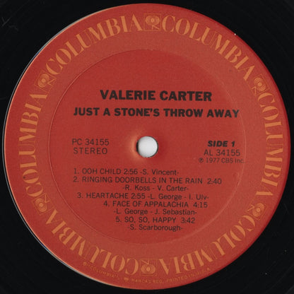 Valerie Carter / ヴァレリー・カーター / Just A Stone's Throw Away (PC 34155)