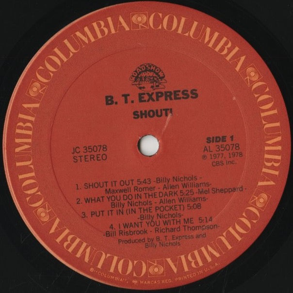 B.T. Express / B.T. エクスプレス / Shout! (JC 35078)