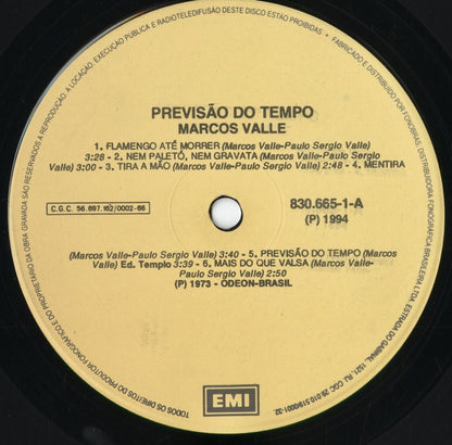 Marcos Valle - Previsão Do Tempo (830.665-1) 1994 BRA EMI｜中古LP