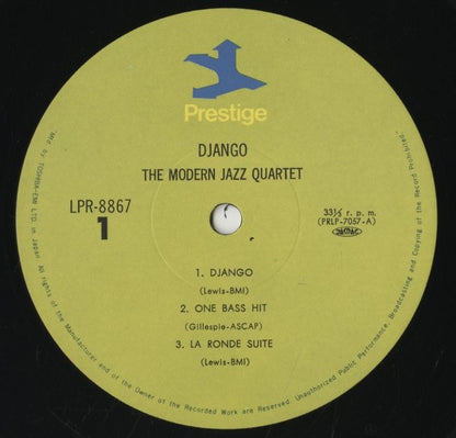 The Modern Jazz Quartet / モダン・ジャズ・カルテット / Django (LPR-8867)