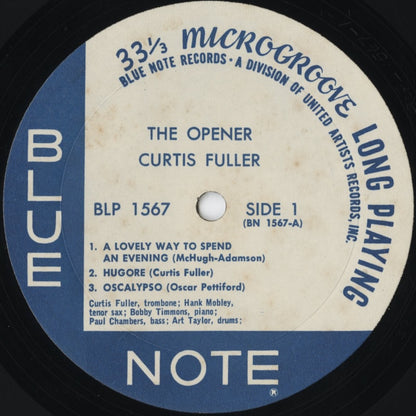 Curtis Fuller - The Opener (BLP 1567) 1972 US Blue Note - United Artists｜中古LP