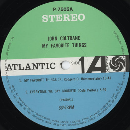 John Coltrane - My Favorite Things (P-7505A) LP 1976 JPN Atlantic｜中古LP