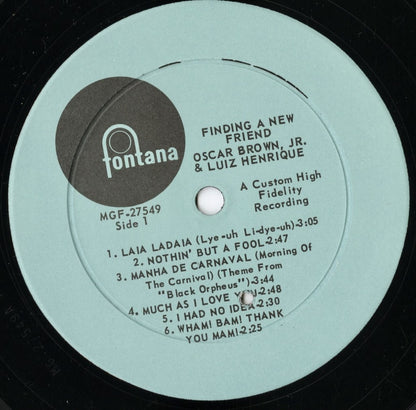 Oscar Brown Jr. & Luiz Henrique / オスカー・ブラウンJr ＆ ルイス・エンリケ / Finding A New Friend (MGF 27549)