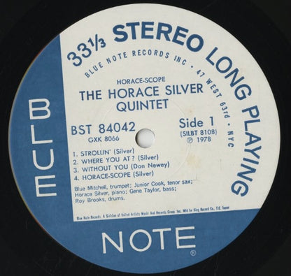 Horace Silver / ホレス・シルヴァー / Horace Scope (GXK 8066)
