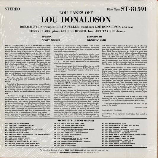 Lou Donaldson - Lou Takes Off (BLP 1591) 1984 JPN Blue Note｜中古LP