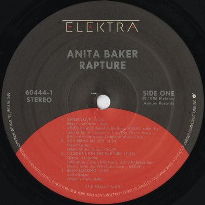 Anita Baker - Rapture (60444-1) LP 1987 US Elektra