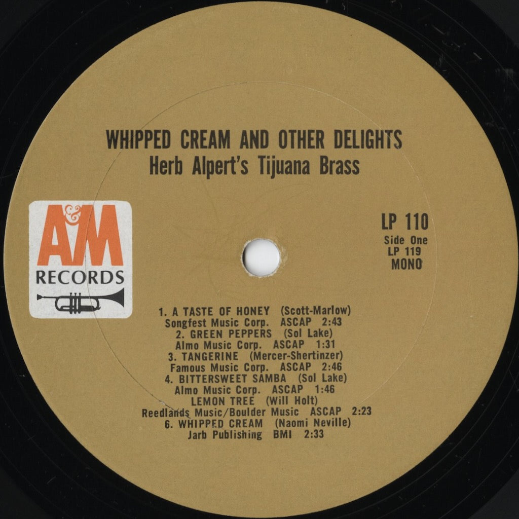 Herb Alpert & The Tijuana Brass / ハーブ・アルパート / Whipped Cream & Other Delights (LP 110) MONO