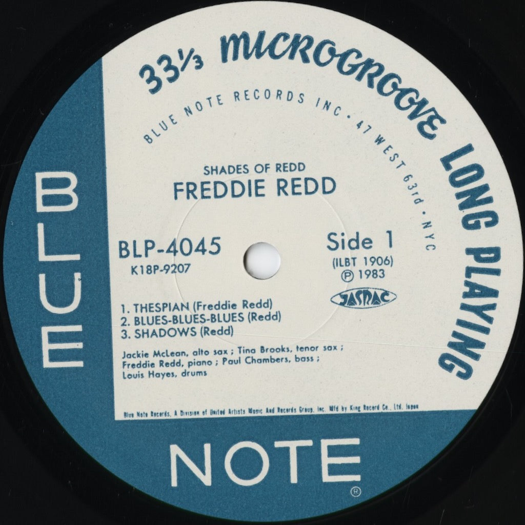Freddie Redd - Shades Of Redd (K18P 9207) 1983 JPN Blue Note｜中古LP
