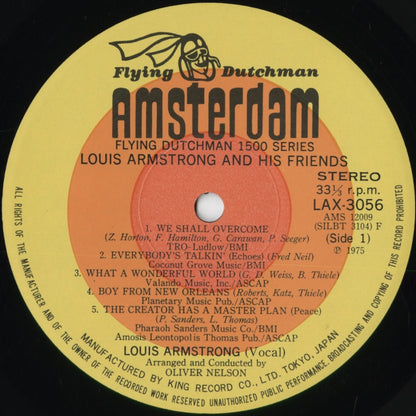 Louis Armstrong - Louis Armstrong And His Friends (LAX-3056) 1975 JPN Flying Dutchman｜中古LP