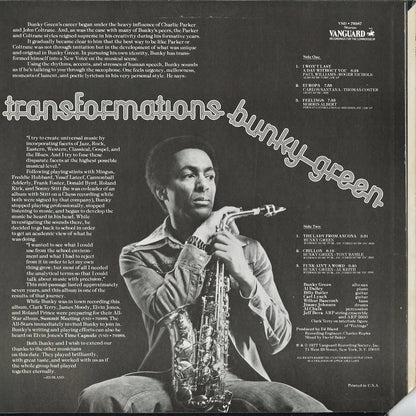 Bunky Green - Transformations (VSD 79387) LP 1977 US Vanguard｜中古LP