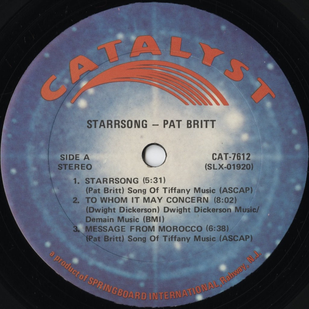 Pat Britt – Starrsong (CAT-7612) LP 1976 US Catalyst | 中古LP