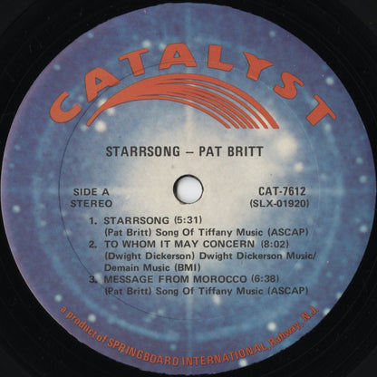Pat Britt – Starrsong (CAT-7612) LP 1976 US Catalyst | 中古LP