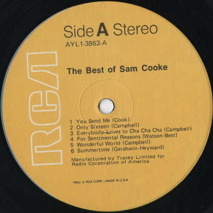 Sam Cooke - The Best Of Sam Cooke (AYL1-3863) 1981 US RCA｜中古LP