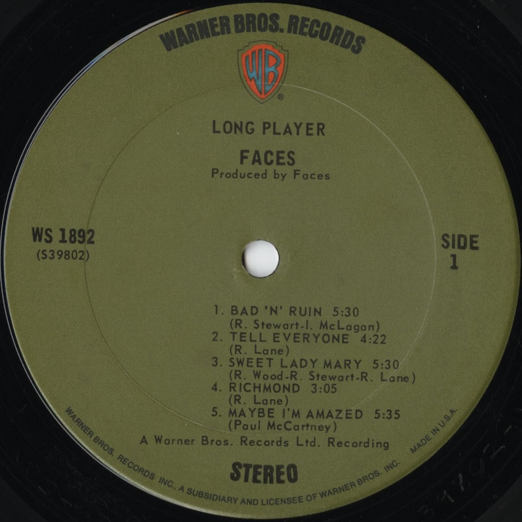 Faces / フェイセズ / Long Player (WS 1892) – VOXMUSIC WEBSHOP