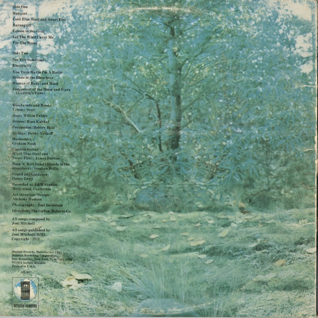 Joni Mitchell / For The Roses (SD 5057) 1972 US Asylum｜中古LP