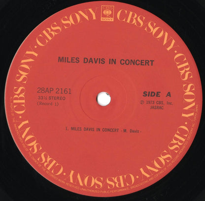 Miles Davis / マイルス・デイヴィス / In Concert (28AP 2161) 1981 JPN Pressing