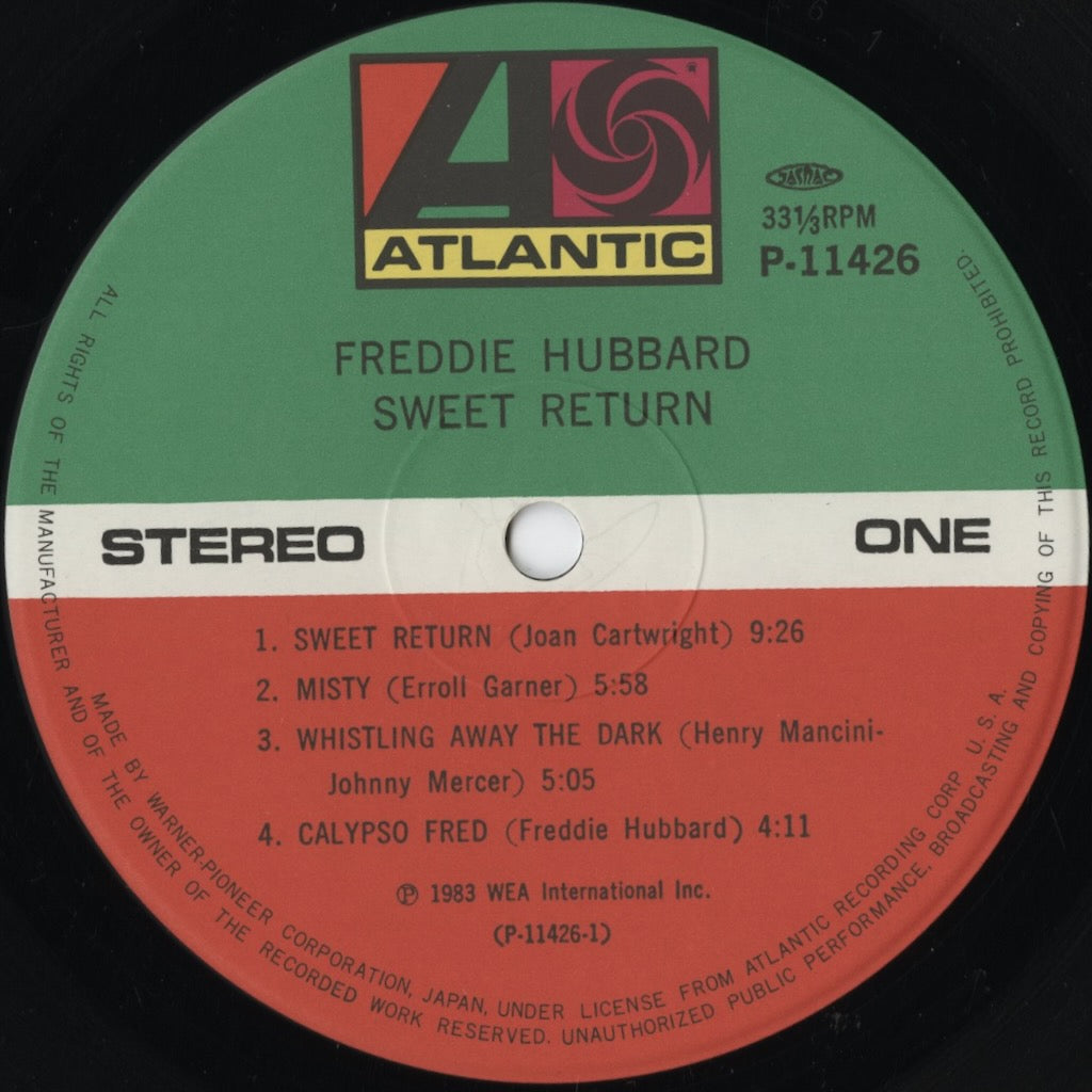 Freddie Hubbard - Sweet Return (P-11426) LP 1983 JPN Atlantic｜中古LP
