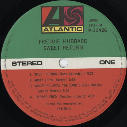 Freddie Hubbard - Sweet Return (P-11426) LP 1983 JPN Atlantic｜中古LP