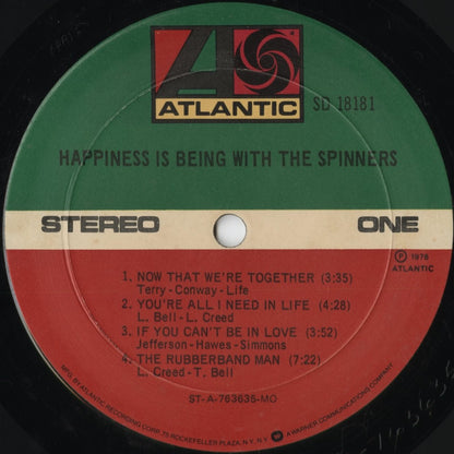 Spinners - Happiness Is Being With The Spinners (SD 18181) 1976 US Atlantic｜中古LP