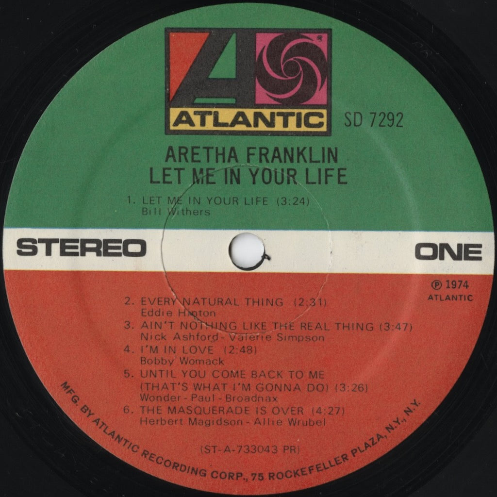 Aretha Franklin – Let Me In Your Life (SD7292) LP 1974 US Atlantic｜中古LP