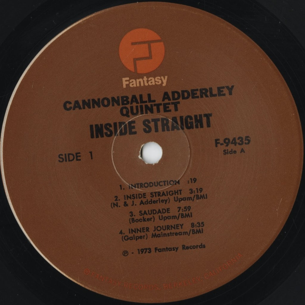 Cannonball Adderley Quintet – Inside Straight (F-9435) LP 1973 US Fantasy | 中古LP