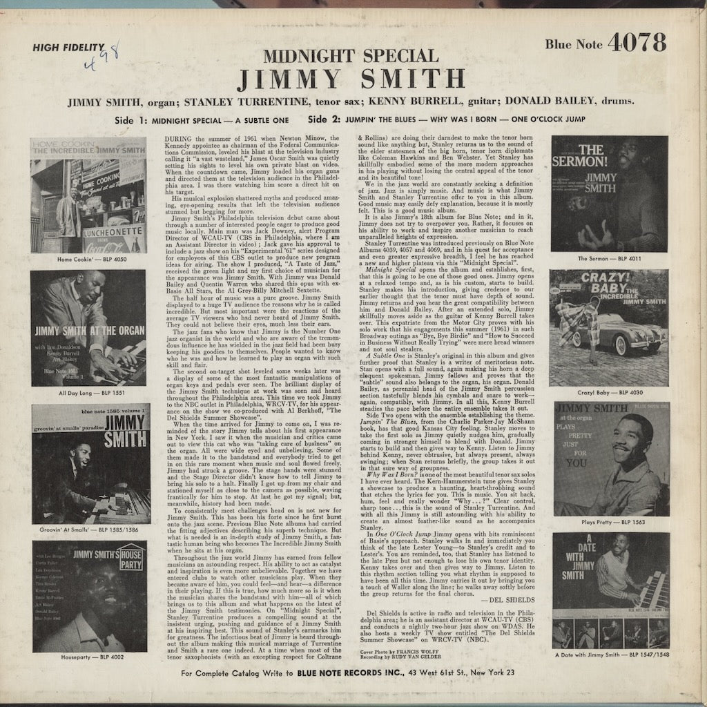 Jimmy Smith / ジミー・スミス / Midnight Special (BLP-4078)