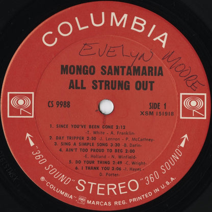 Mongo Santamaria – All Strung Out (CS 9988) LP 1970 US Columbia | 中古LP