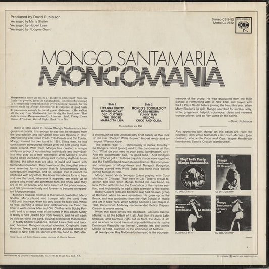 Mongo Santamaria / モンゴ・サンタマリア / Mongomania (CS9412)