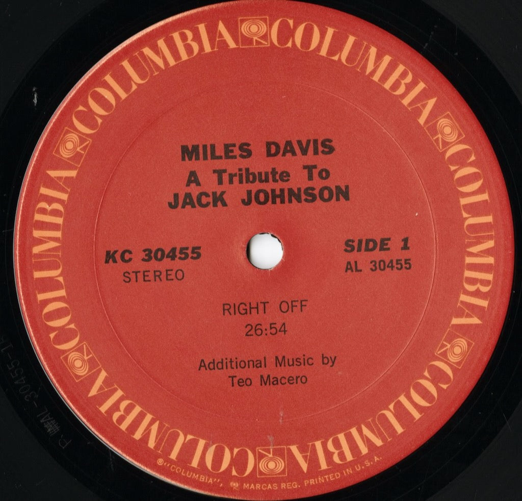 Miles Davis / マイルス・デイヴィス / A Tribute To Jack Johnson (KC 30455)