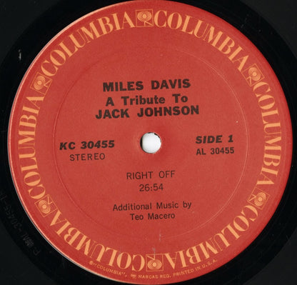 Miles Davis / マイルス・デイヴィス / A Tribute To Jack Johnson (KC 30455)