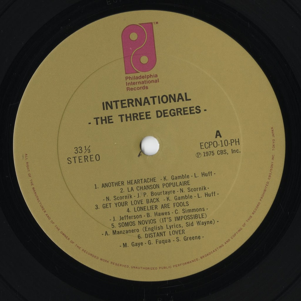 The Three Degrees - The Three Degrees (ECPO-10-PH) LP 1975 JPN Philadelphia International - CBS/Sony｜中古LP