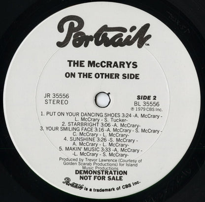 The McCrarys - On The Other Side (JR 35556) 1979 US Portrait｜中古LP