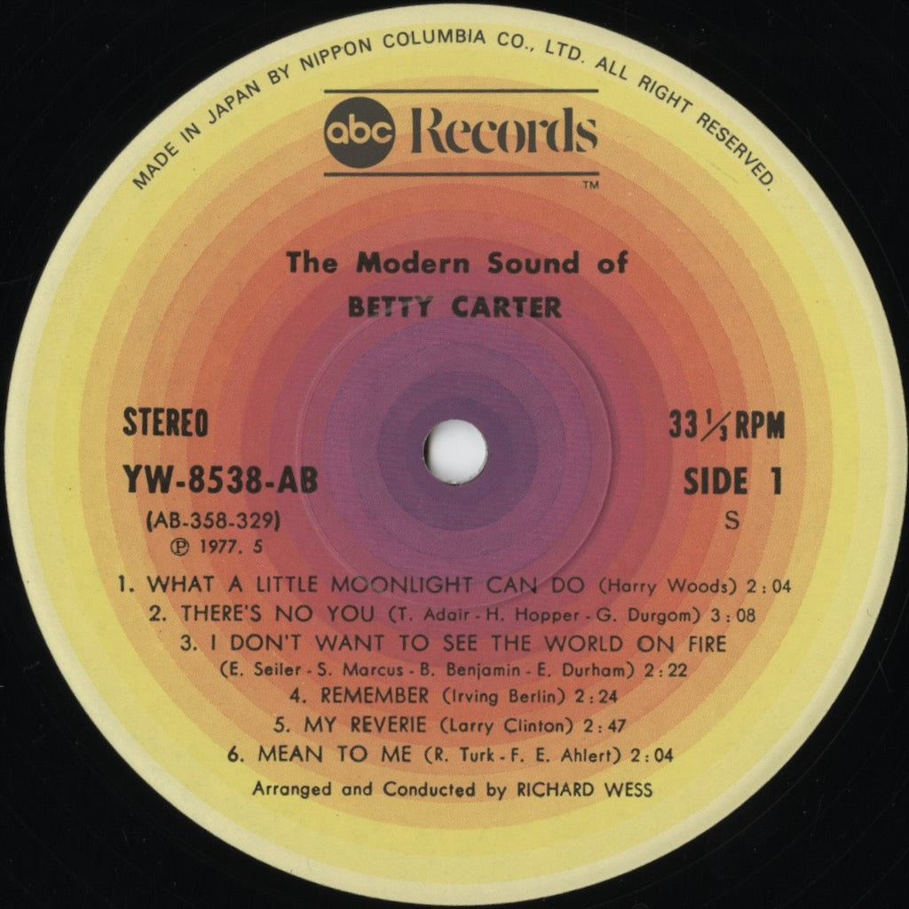 Betty Carter / ベティ・カーター / The Modern Sound Of Betty Carter (YW-8538-AB)