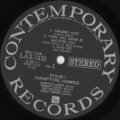 Hampton Hawes - Four! (LAX-3135) 1977 JPN Contemporary - キングレコード｜中古LP
