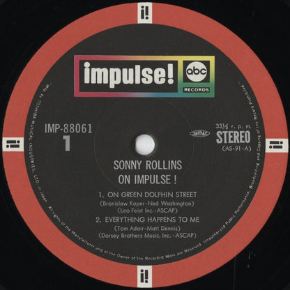 Sonny Rollins – On Impulse! (IMP-88061) LP 1973 JPN Impulse | 中古LP