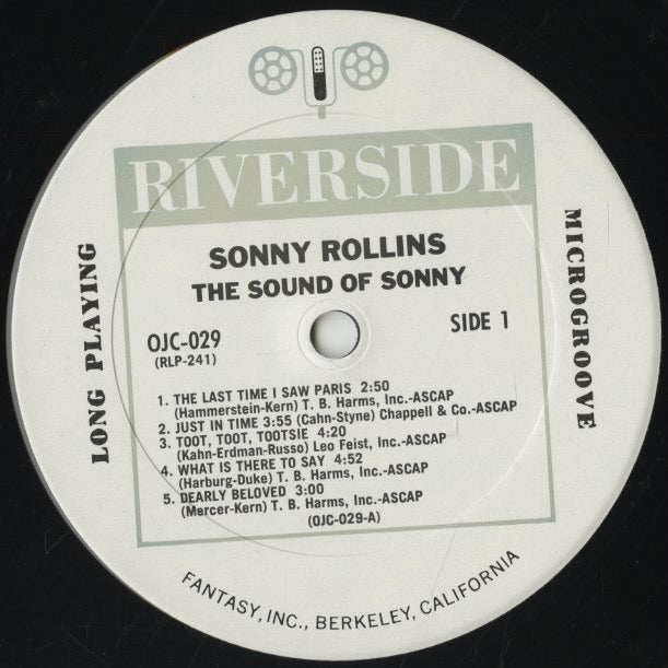 Sonny Rollins / ソニー・ロリンズ / The Sound Of Sonny (OJC-029)